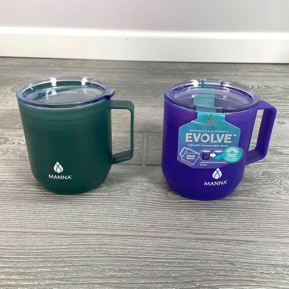 Set of TWO Manna Evolve 20oz Travel Tumbler Cups Mugs Color Changing - NEW! - Picture 2 of 4